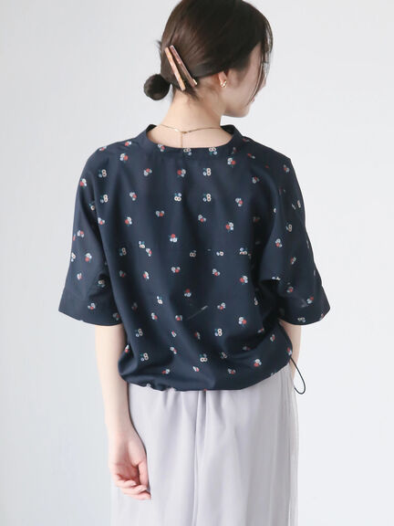 【日比谷花壇コラボ】プリントクロップドシャツ（セットアップ可）（オフホワイト/キャメル/ネイビー）｜Te chichi TERRASSE（テチチ テラス）通販