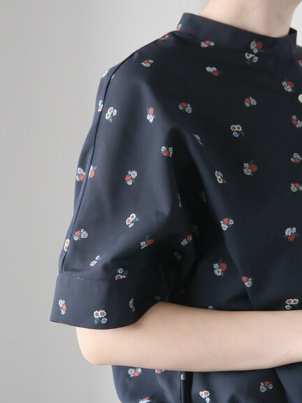 【日比谷花壇コラボ】プリントクロップドシャツ（セットアップ可）（オフホワイト/キャメル/ネイビー）｜Te chichi TERRASSE（テチチ テラス）通販