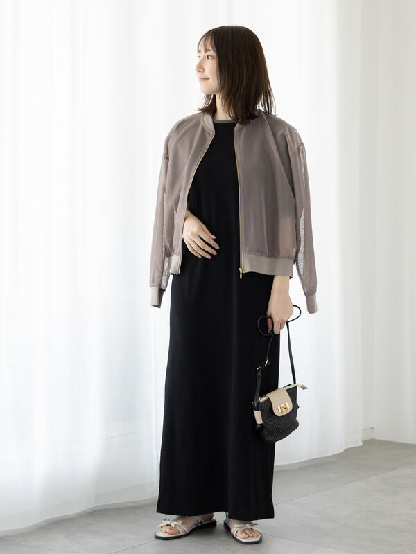 やぶ　ワンピース ≪通常販売≫【THE DRESS #50】high neck tuck jacquard onepiece