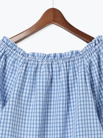 チェックスクエアネック2WAYブラウス《2025spring catalog item》（ブラック/グリーン/ブルー）｜Te chichi TERRASSE（テチチ テラス）通販