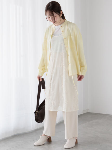 メタルボタンドロストシャツ《2025spring catalog item》（オフホワイト/チャコールグレー/イエロー）｜Te chichi TERRASSE（テチチ テラス）通販