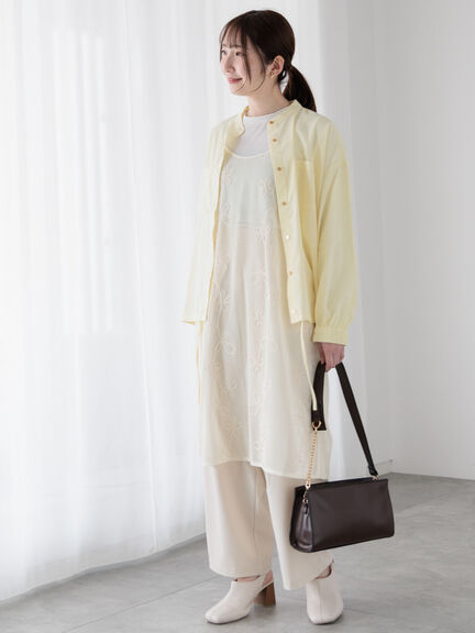 メタルボタンドロストシャツ《2025spring catalog item》（オフホワイト/チャコールグレー/イエロー）｜Te chichi TERRASSE（テチチ テラス）通販