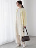メタルボタンドロストシャツ《2025spring catalog item》（オフホワイト/チャコールグレー/イエロー）｜Te chichi TERRASSE（テチチ テラス）通販