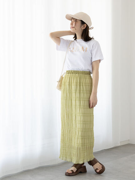 ラインストーン×刺繍Tシャツ（オフホワイト/ブラック/キナリ）｜Te chichi TERRASSE（テチチ テラス）通販