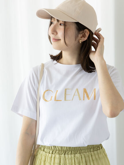 ラインストーン×刺繍Tシャツ（オフホワイト/ブラック/キナリ）｜Te chichi TERRASSE（テチチ テラス）通販