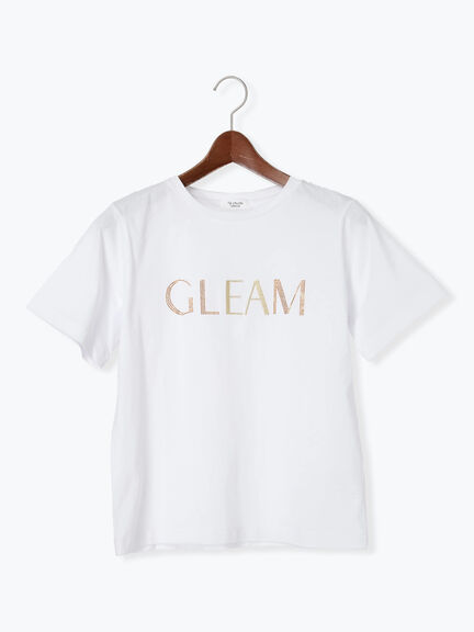 ラインストーン×刺繍Tシャツ（オフホワイト/ブラック/キナリ）｜Te chichi TERRASSE（テチチ テラス）通販