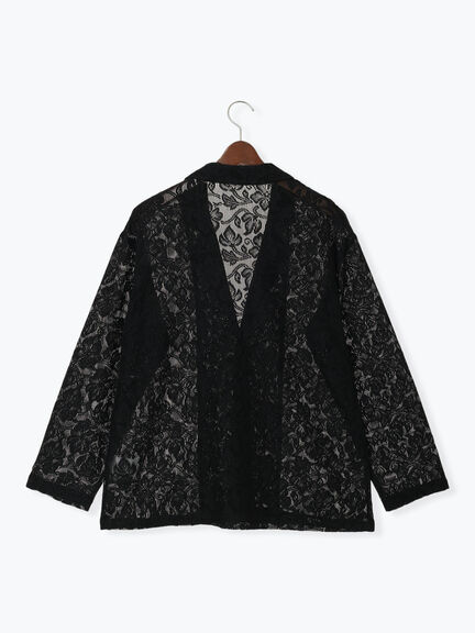 【セットアップ可】レーステーラードジャケット《2025summer catalog item》（オフホワイト/ブラック）｜Te chichi TERRASSE（テチチ テラス）通販