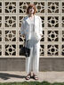 【セットアップ可】レースセンターシームパンツ《2025summer catalog item》（オフホワイト/ブラック）｜Te chichi TERRASSE（テチチ テラス）通販