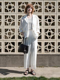 【セットアップ可】レースセンターシームパンツ《2025summer catalog item》（オフホワイト）｜Te chichi TERRASSE（テチチ テラス）通販