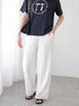 【セットアップ可】レースセンターシームパンツ《2025summer catalog item》（オフホワイト/ブラック）｜Te chichi TERRASSE（テチチ テラス）通販