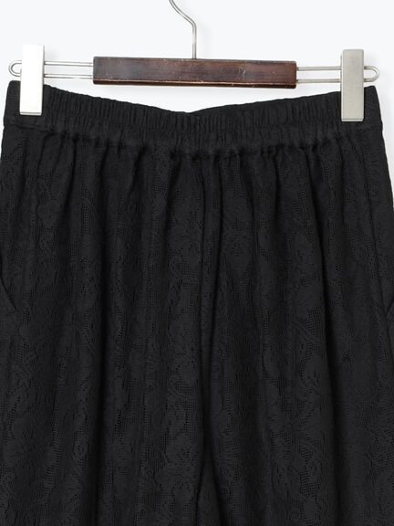 【セットアップ可】レースセンターシームパンツ《2025summer catalog item》（オフホワイト/ブラック）｜Te chichi TERRASSE（テチチ テラス）通販