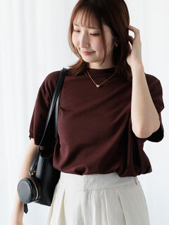 セール】 【接触冷感】ボートネックドルマンニット（オフ