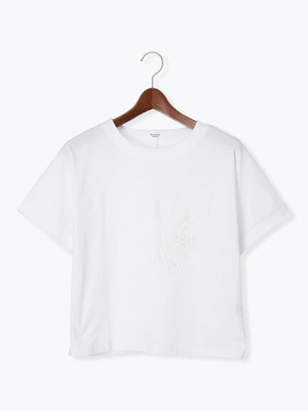 モチーフレースTシャツ（オフホワイト/グレー/チャコールグレー）｜Te chichi TERRASSE（テチチ テラス）通販