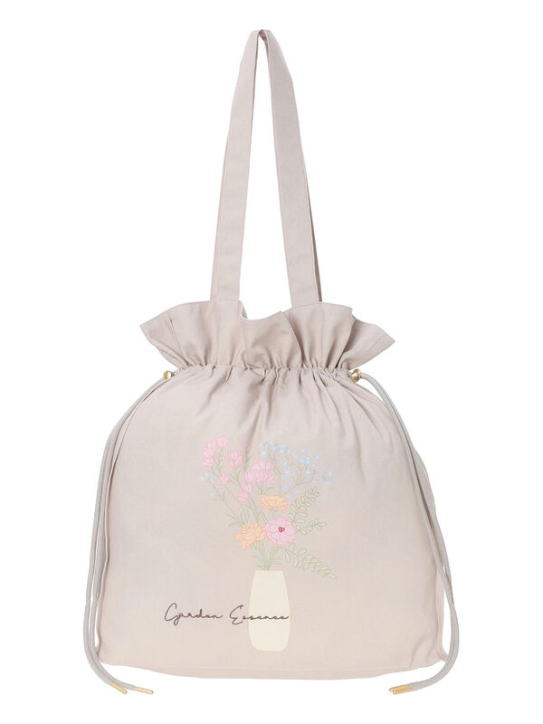 セール】 【日比谷花壇コラボ】フラワープリントバッグ（オフホワイト