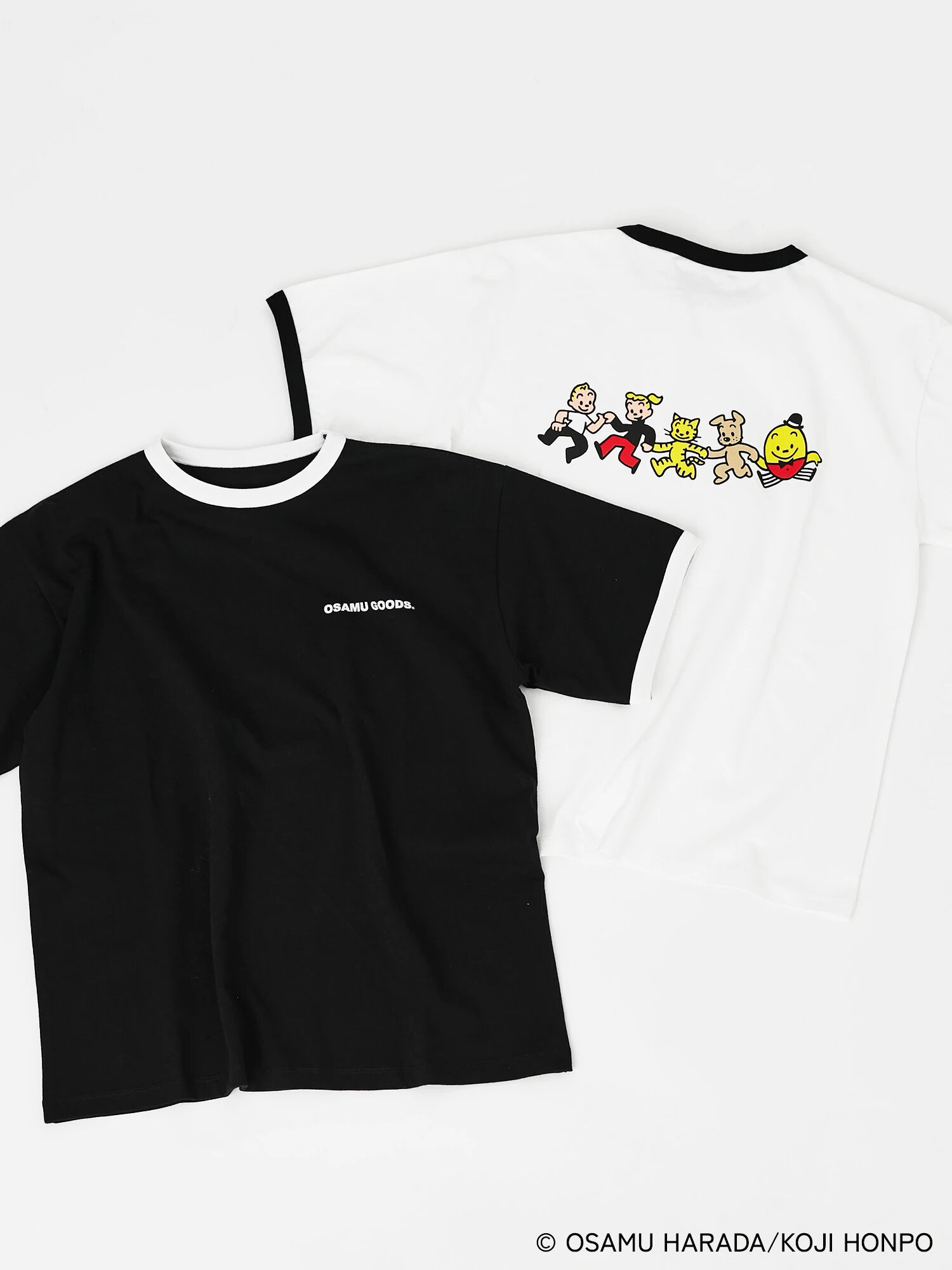 OSAMU GOODS×Te chichi TERRASSE】配色リンガーTシャツ（オフ