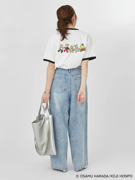 【OSAMU GOODS×Te chichi TERRASSE】配色リンガーTシャツ（オフホワイト/ブラック）｜Te chichi TERRASSE（テチチ テラス）通販