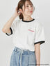 【OSAMU GOODS×Te chichi TERRASSE】配色リンガーTシャツ（オフホワイト/ブラック）｜Te chichi TERRASSE（テチチ テラス）通販
