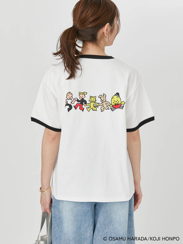 OSAMU GOODS×Te chichi TERRASSE】配色リンガーTシャツ（オフホワイト