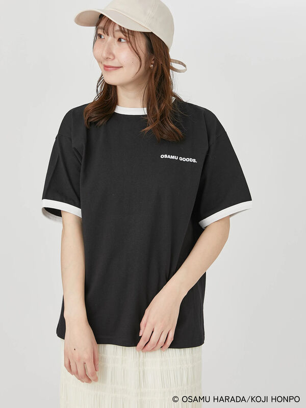 OSAMU GOODS×Te chichi TERRASSE】配色リンガーTシャツ（オフホワイト