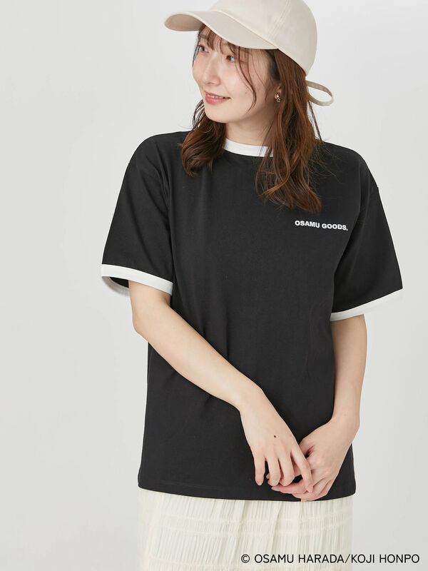 OSAMU GOODS×Te chichi TERRASSE】配色リンガーTシャツ（オフホワイト