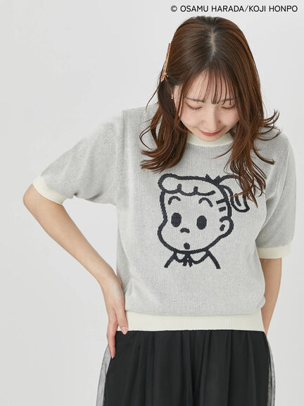 【OSAMU GOODS×Te chichi TERRASSE】柄アソート半袖ジャカードニット（オフホワイト/グレー/ネイビー）｜Te chichi TERRASSE（テチチ テラス）通販