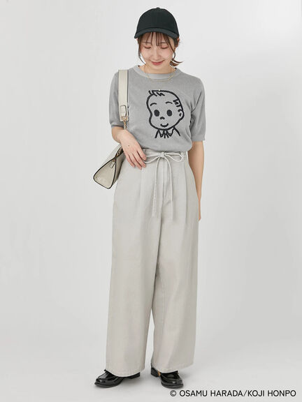 【OSAMU GOODS×Te chichi TERRASSE】柄アソート半袖ジャカードニット（オフホワイト/グレー/ネイビー）｜Te chichi TERRASSE（テチチ テラス）通販