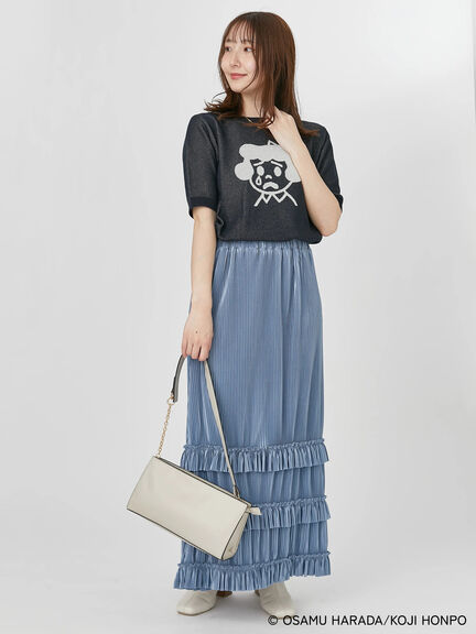 【OSAMU GOODS×Te chichi TERRASSE】柄アソート半袖ジャカードニット（オフホワイト/グレー/ネイビー）｜Te chichi TERRASSE（テチチ テラス）通販