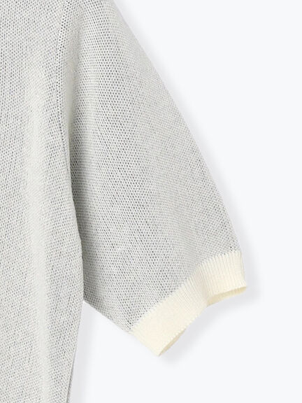 【OSAMU GOODS×Te chichi TERRASSE】柄アソート半袖ジャカードニット（オフホワイト/グレー/ネイビー）｜Te chichi TERRASSE（テチチ テラス）通販