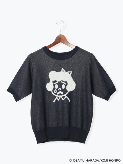 【OSAMU GOODS×Te chichi TERRASSE】柄アソート半袖ジャカードニット（オフホワイト/グレー/ネイビー）｜Te chichi TERRASSE（テチチ テラス）通販