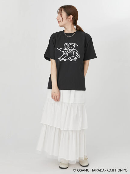 【OSAMU GOODS×Te chichi TERRASSE】フロントプリントTシャツ（オフホワイト/ブラック）｜Te chichi TERRASSE（テチチ テラス）通販