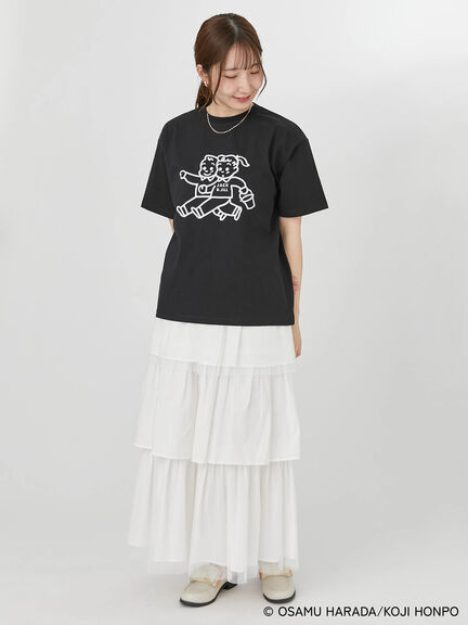 【OSAMU GOODS×Te chichi TERRASSE】フロントプリントTシャツ（オフホワイト/ブラック）｜Te chichi TERRASSE（テチチ テラス）通販