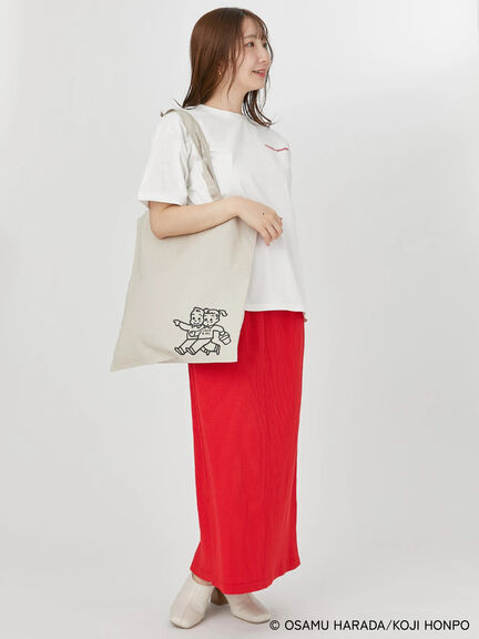 【OSAMU GOODS×Te chichi TERRASSE】バックプリントTシャツ（オフホワイト/チャコールグレー）｜Te chichi TERRASSE（テチチ テラス）通販