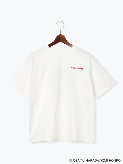 【OSAMU GOODS×Te chichi TERRASSE】バックプリントTシャツ（オフホワイト/チャコールグレー）｜Te chichi TERRASSE（テチチ テラス）通販