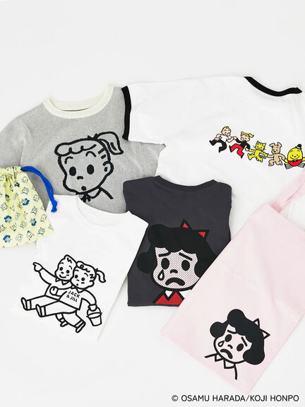 【OSAMU GOODS×Te chichi TERRASSE】総柄巾着ポーチ（ベージュ/イエロー）｜Te chichi TERRASSE（テチチ テラス）通販