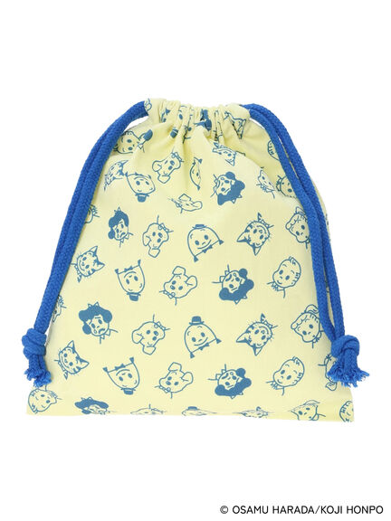 【OSAMU GOODS×Te chichi TERRASSE】総柄巾着ポーチ（ベージュ/イエロー）｜Te chichi TERRASSE（テチチ テラス）通販