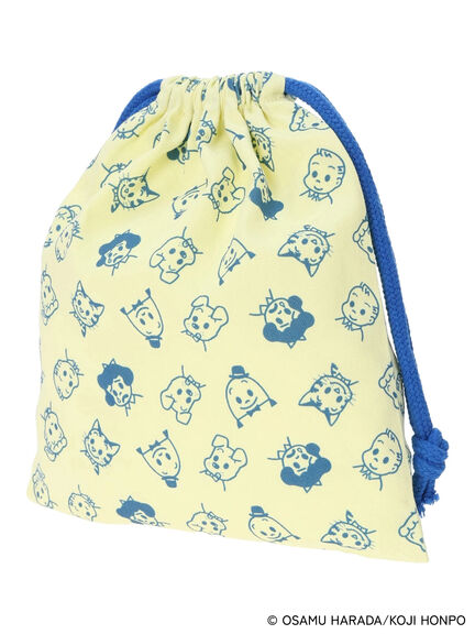 【OSAMU GOODS×Te chichi TERRASSE】総柄巾着ポーチ（ベージュ/イエロー）｜Te chichi TERRASSE（テチチ テラス）通販