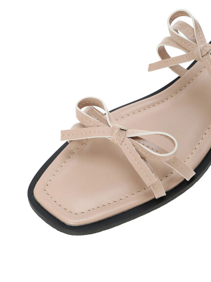 リボンフラットサンダル《2025summer catalog item》（オフホワイト/ブラック/ベージュ）｜Te chichi TERRASSE（テチチ テラス）通販