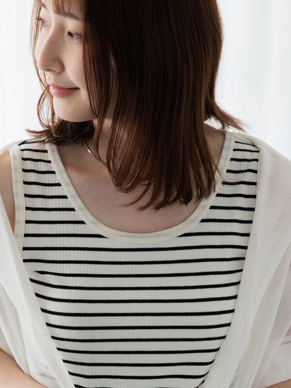 【抗菌防臭】クロップドタンクトップ《2025summer catalog item》（ホワイト）｜Te chichi TERRASSE（テチチ テラス）通販