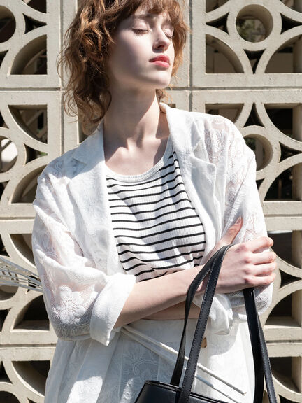 【抗菌防臭】クロップドタンクトップ《2025summer catalog item》（オフホワイト/ホワイト/ブラック）｜Te chichi TERRASSE（テチチ テラス）通販