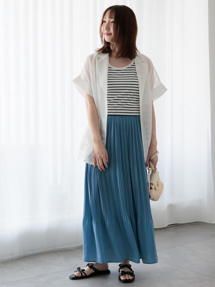 【抗菌防臭】クロップドタンクトップ《2025summer catalog item》（オフホワイト/ホワイト/ブラック）｜Te chichi TERRASSE（テチチ テラス）通販