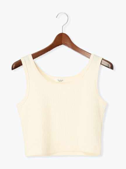 【抗菌防臭】クロップドタンクトップ《2025summer catalog item》（オフホワイト/ホワイト/ブラック）｜Te chichi TERRASSE（テチチ テラス）通販