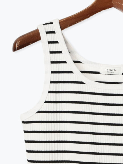 【抗菌防臭】クロップドタンクトップ《2025summer catalog item》（オフホワイト/ホワイト/ブラック）｜Te chichi TERRASSE（テチチ テラス）通販