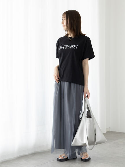 【接触冷感】フロントロゴプリントTシャツ（オフホワイト/チャコールグレー/ブラック）｜Te chichi TERRASSE（テチチ テラス）通販