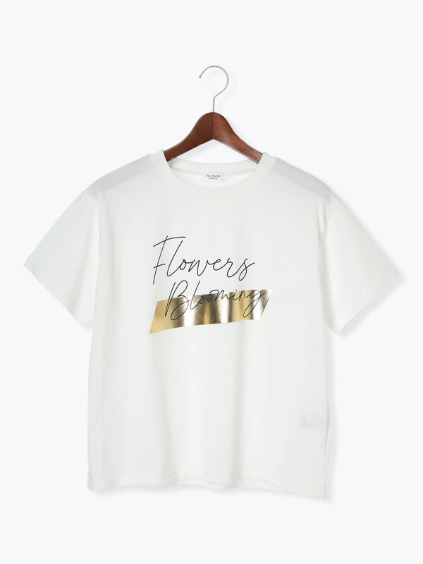 【接触冷感】箔BIGロゴTシャツ（オフホワイト）｜Te chichi TERRASSE（テチチ テラス）通販