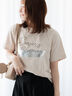 【接触冷感】箔BIGロゴTシャツ（オフホワイト/チャコールグレー/ベージュ）｜Te chichi TERRASSE（テチチ テラス）通販