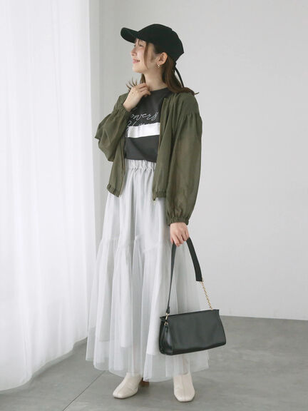 【接触冷感】箔BIGロゴTシャツ（オフホワイト/チャコールグレー/ベージュ）｜Te chichi TERRASSE（テチチ テラス）通販