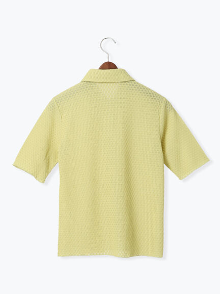 シャーリング衿付きカーディガン《2025summer catalog item》（オフホワイト/ブラック/イエロー）｜Te chichi TERRASSE（テチチ テラス）通販