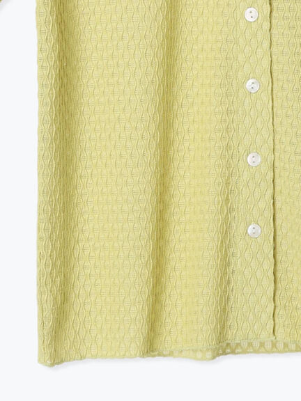 シャーリング衿付きカーディガン《2025summer catalog item》（オフホワイト/ブラック/イエロー）｜Te chichi TERRASSE（テチチ テラス）通販