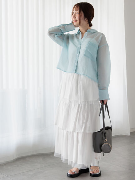 カップ付キャミソール《2025summer catalog item》（オフホワイト/チャコールグレー）｜Te chichi TERRASSE（テチチ テラス）通販