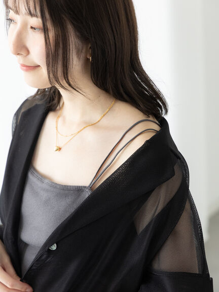 カップ付キャミソール《2025summer catalog item》（オフホワイト/チャコールグレー）｜Te chichi TERRASSE（テチチ テラス）通販